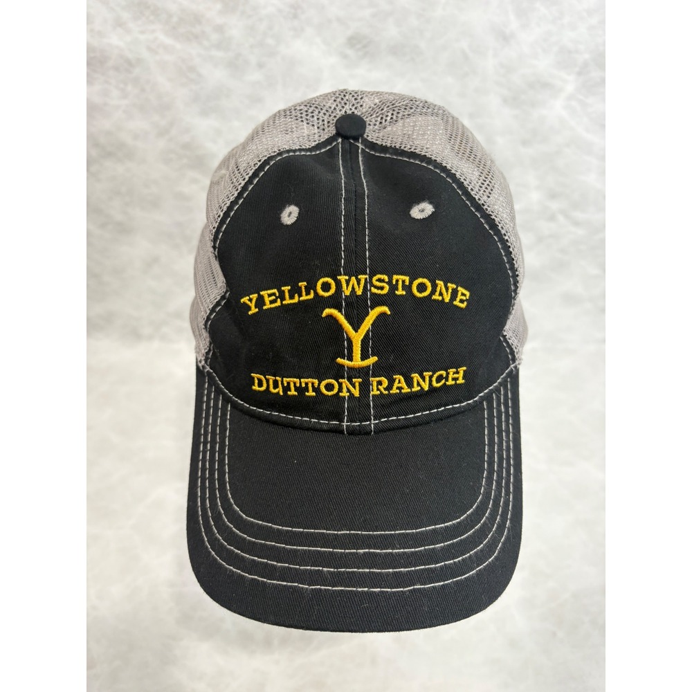 Yellowstone Dutton‎ Ranch Trucker Hat Black Grey Paramount Network Mesh Cap